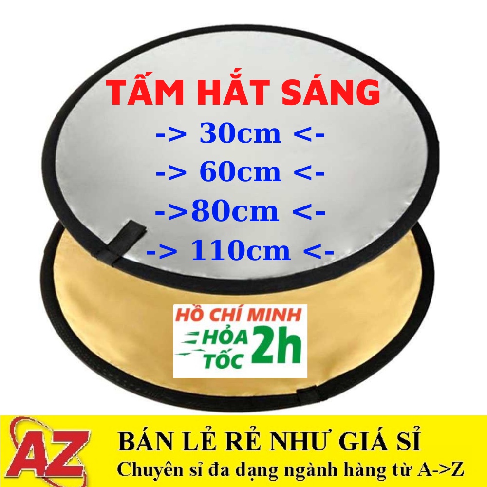 Tấm Hắt Sáng Tròn 60cm/ 80cm/ 110cm, Miếng Hắt Sáng 2 Trong 1 Chụp Ảnh Chuyên Nghiệp