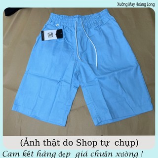 Quần cạp chun ngắn nam vải kaki dày dặn