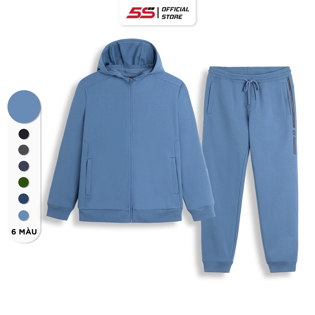 Bộ Nỉ Hoddie Có Khóa Nam 5S Có Mũ, Chất Cotton Mềm Mại, Thiết Kế Trẻ Trung (BNK22031)