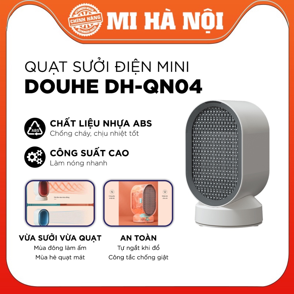 Quạt sưởi gốm mini DOUHE DH-QN04 , quạt sưởi mini, Làm nóng nhanh PTC