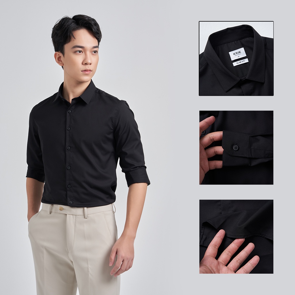 Áo Sơ Mi Nam Local Brand KRIK Form Slimfit Hàn Quốc Ôm Vừa Vặn Cơ Thể, Chất Liệu Cao Cấp Mềm Mịn Sm0260