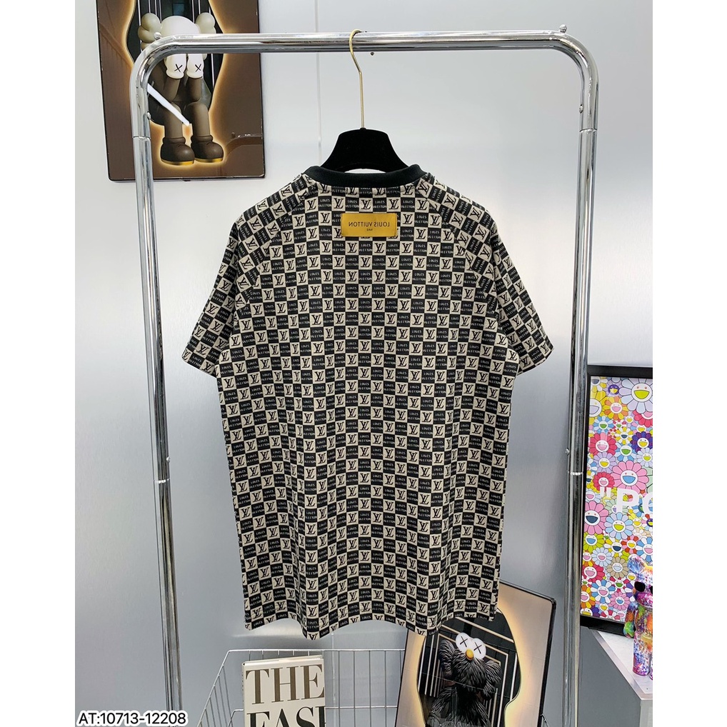 Áo Phông caro logo LV hàng cao cấp - Áo thun nam LV siêu đẹp