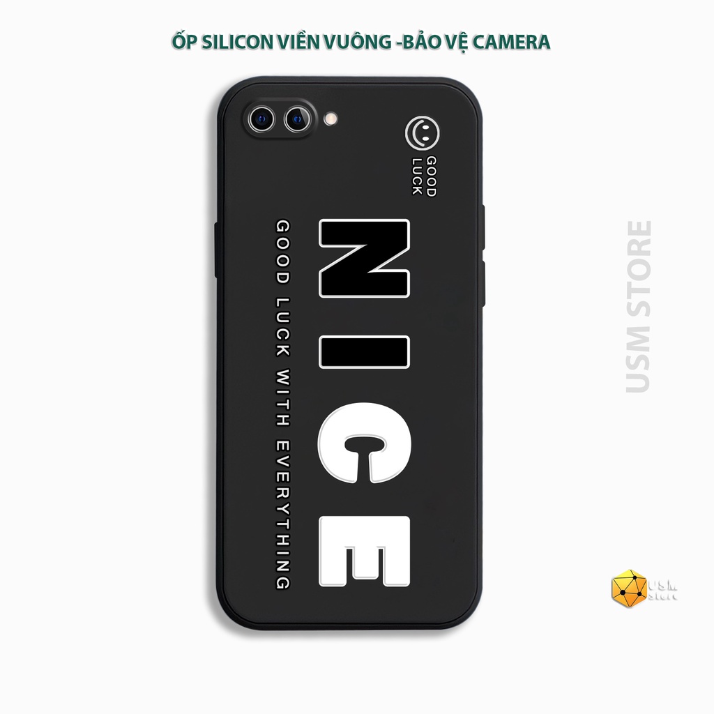 Ốp lưng OPPO A1/A83/A7 2018/A5S/AX5S/AX7/A7N/A5/A3S/AX5/A12E/A1K/A8/A31 2020/A71, bảo vệ camera, in chữ NICE GOOD
