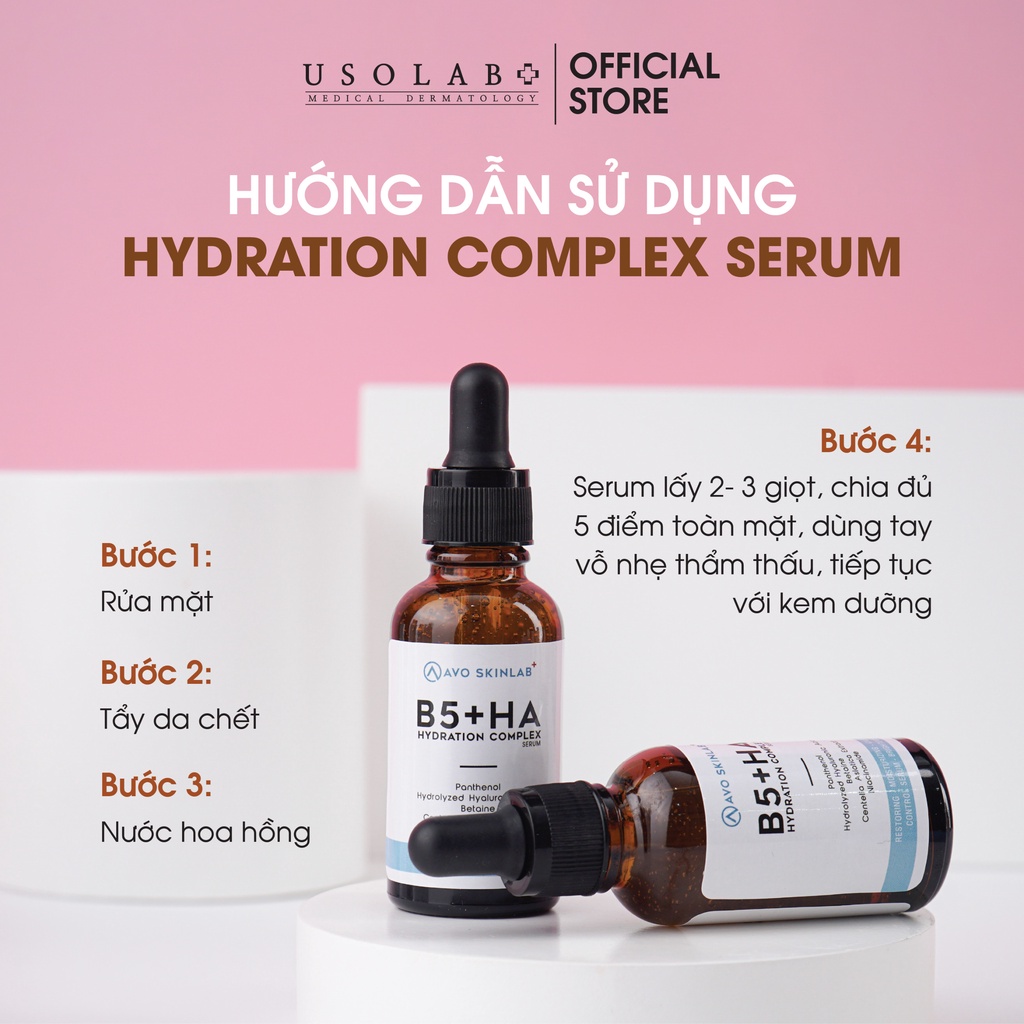 Serum ha b5 USOLAB AVO tái tạo, phục hồi da, tăng đàn hồi, da căng bóng 30ml | BigBuy360 - bigbuy360.vn