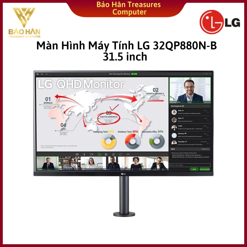 Màn hình máy tính LG 32QP880N-B 31.5 inch 2K IPS 75Hz - Hàng Chính Hãng