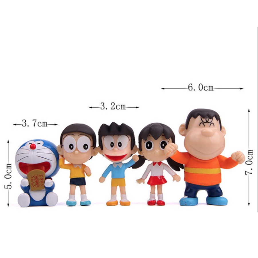 (Sẵn VN) Bộ 5 hoặc 8 mô hình các nhân vật trong Doremon Đôrêmon - Doraemon