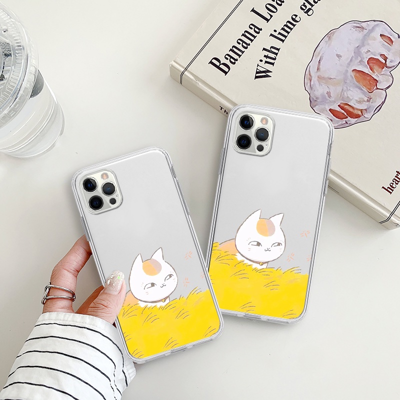 Ốp BVC iphone mèo mặt tròn trên nền cỏ vàng vuông chống sốc 6/6plus/6s/6splus/7/7plus/8/8plus/x/xr/xs/11/12/13/pro/mtrên