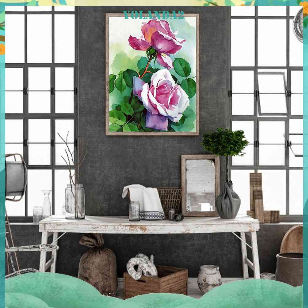 Tranh Đính Đá Kim Cương Toàn Bộ 5D DIY Hình Vẽ Hoa Hồng