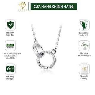 Dây chuyền bạc Ý s925 nhẫn đôi cá tính D5803 - AROCH Jewelry
