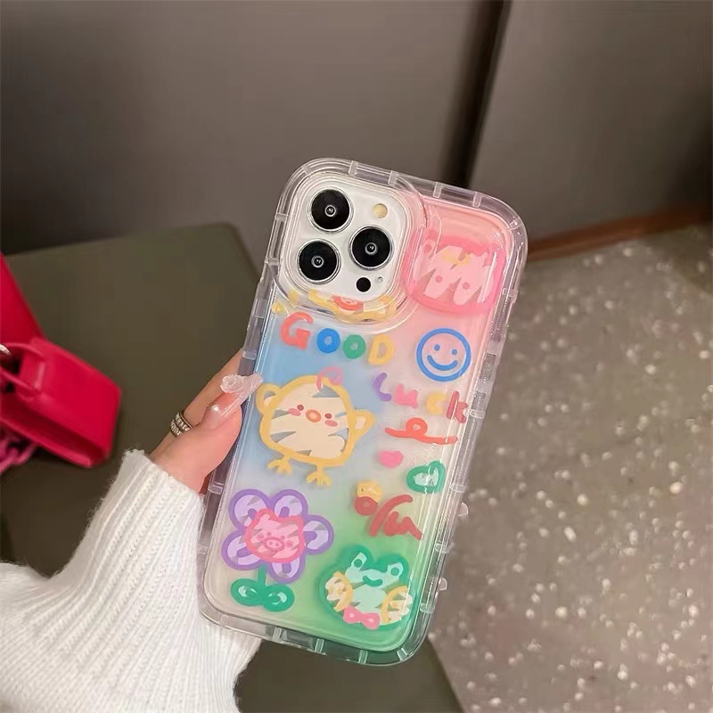 Ốp Điện Thoại Silicon Mềm Họa Tiết Dễ Thương Cho IPhone 11 12 13 14 Pro Max XR X 7 8 Plus XS Max 6 6S SE 2020