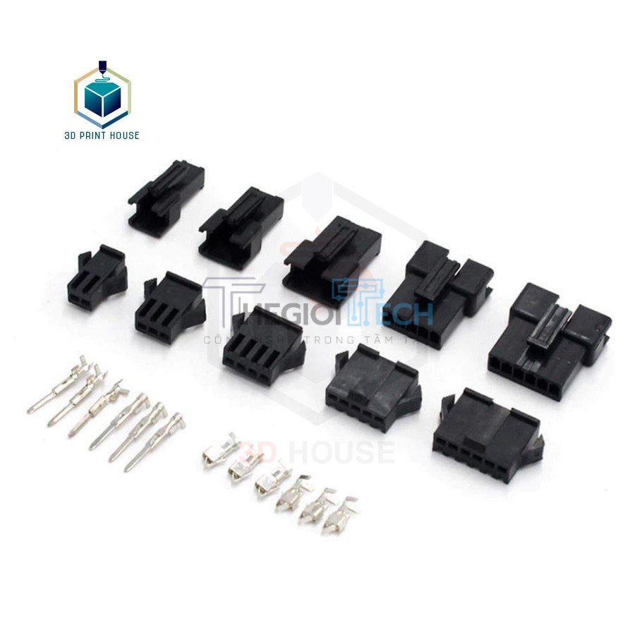 Jack Kết Nối Đực Cái SM2.54 2P - 10P (1 Cặp) - Không Cos (2 cặp) - 2 Pin