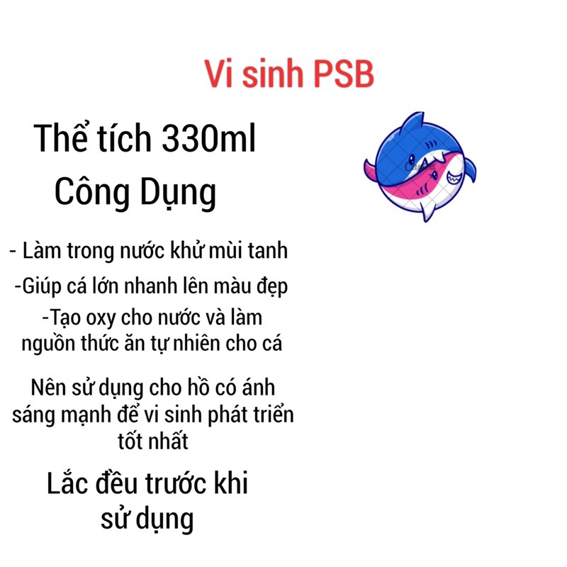 Vi Sinh Quang Hợp PSB - Giúp làm sạch môi trường nước bể cá