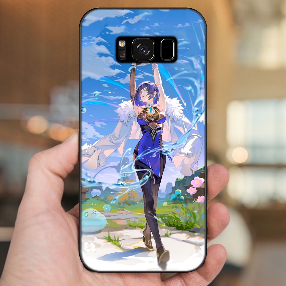 Ốp lưng Samsung S8, S8 Plus viền đen in hình Yelan Genshin Impact