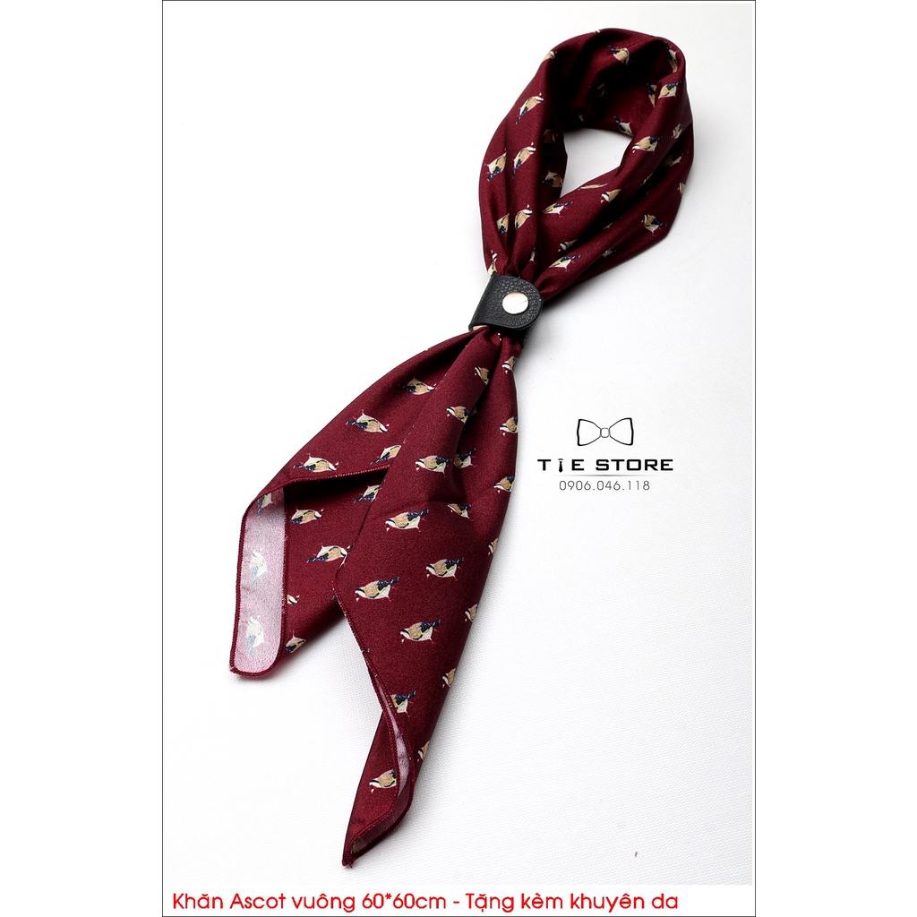 NHIỀU MẪU Khăn Ascot  vuông 60*60cm - Khăn quàng trong áo sơ mi - New Collection
