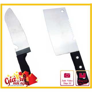 Dao thái cắt thịt cá rau củ quả D25cm Dao gọt vỏ quả trái cây thép không gỉ cho nhà bếp