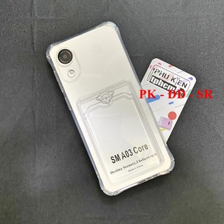 Ốp Lưng Samsung A03 Core Dẻo Trong Suốt Có Khe Đựng Thẻ – Chống Sốc, Chống Trầy, Tiện Lợi - Siêu Rẻ