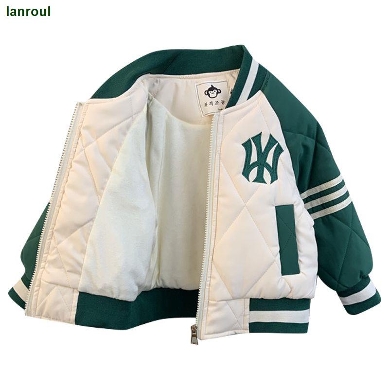 Áo Khoác Bóng Chày Lót Nhung Dày Dặn Phong Cách Mới 2022 Cho Bé Trai