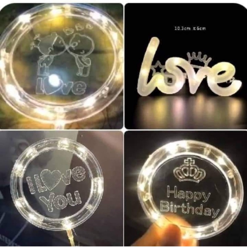 Đèn led chữ love, happy birthday i love you trang trí hộp quà, sinh nhật