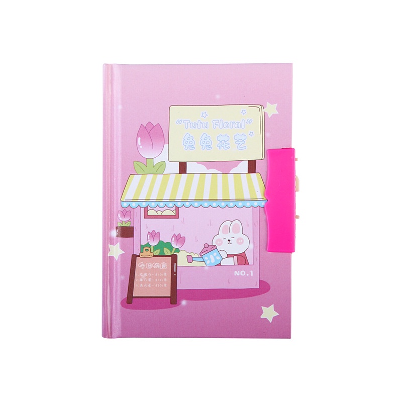 Sổ Tay Có Khóa Mật Khẩu Họa Tiết Hoạt Hình Dễ Thương Cho Bé