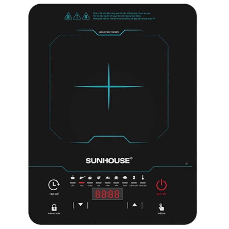 Bếp Từ Đơn Sunhouse SHD-6873-7 Chế Độ Nấu Đa Năng-Tặng Kèm Nồi Siêu Dày