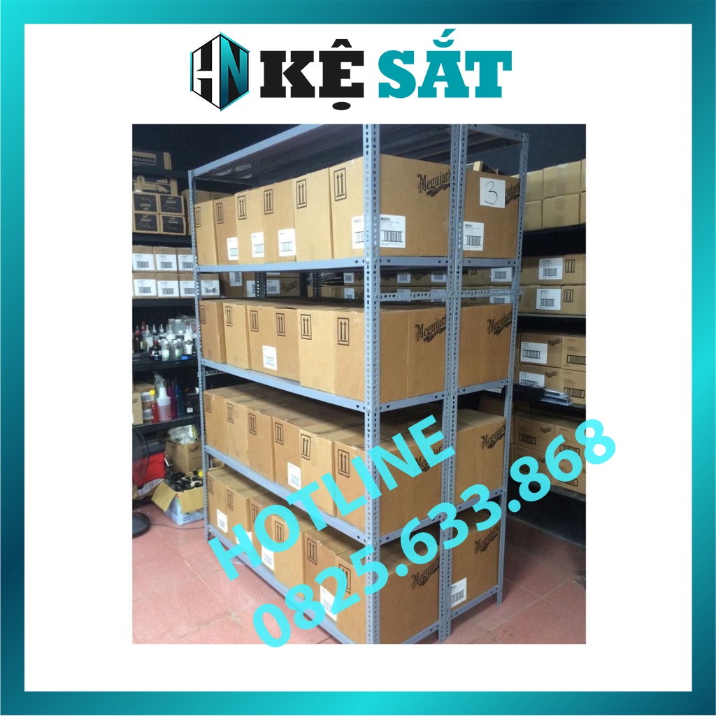 Kệ Sắt V Lỗ Đựng Đồ Đa Năng 4 Tầng : Cao 1,5m X Dài 1m X Rộng 0,3m - Lắp Ghép - Kệ Sắt Hà Nội