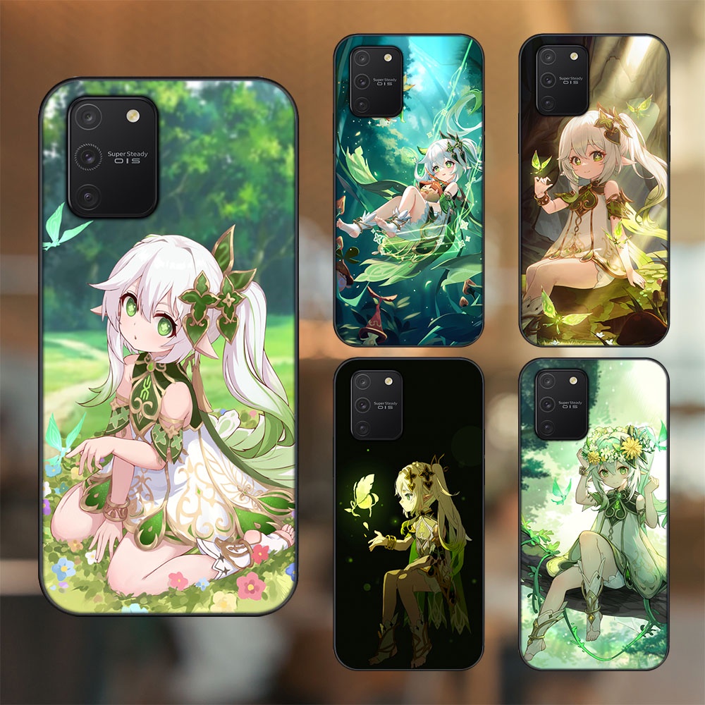 Ốp lưng Samsung S10 Lite viền đen in hình Nahida Genshin Impact