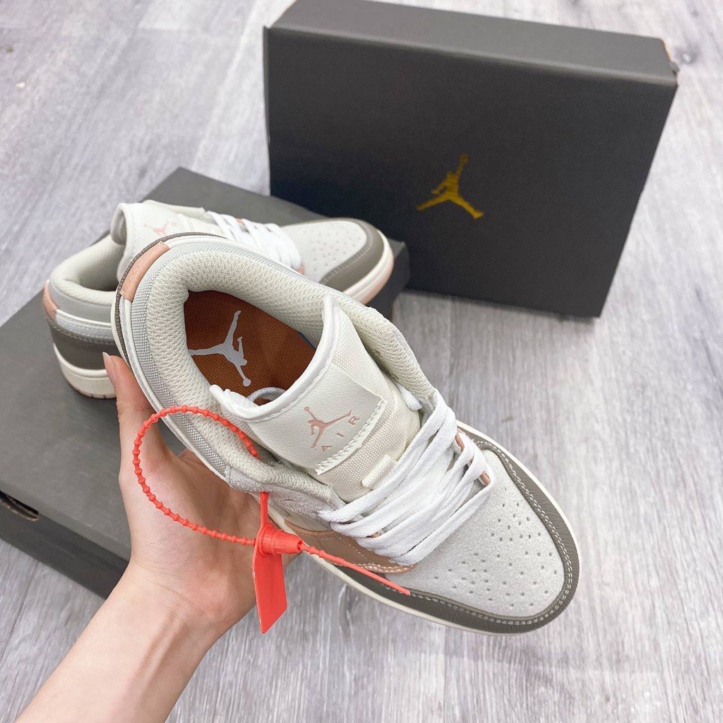 Giày jor.dan 1 low Milan, JD cổ thấp nâu full size, Giày thể thao hot hit_full size nam nữ_tặng kèm box bảo vệ