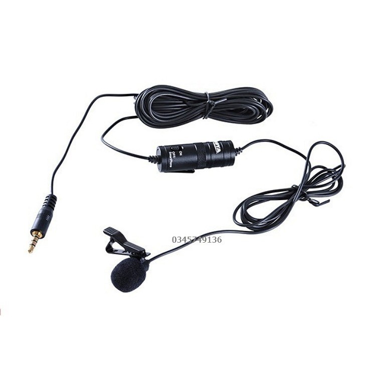 Mic thu âm mini cài áo cho điện thoại, Micro Thu Âm Chuyên Nghiệp Boya M1 Âm thanh trung thực, độ nhạy cao