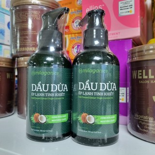Dầu Dừa Nguyên Chất Milaganics Extra Virgin Coconut Oil 150ml