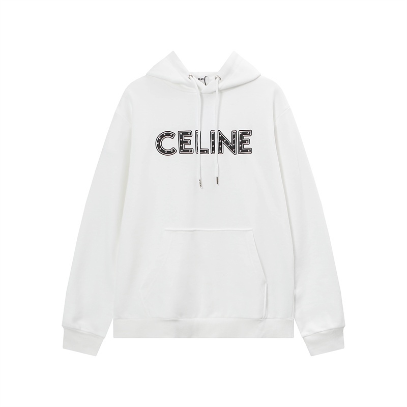 Áo Hoodie In logo Đính Đinh Tán Đơn Giản Thời Trang Đường Phố