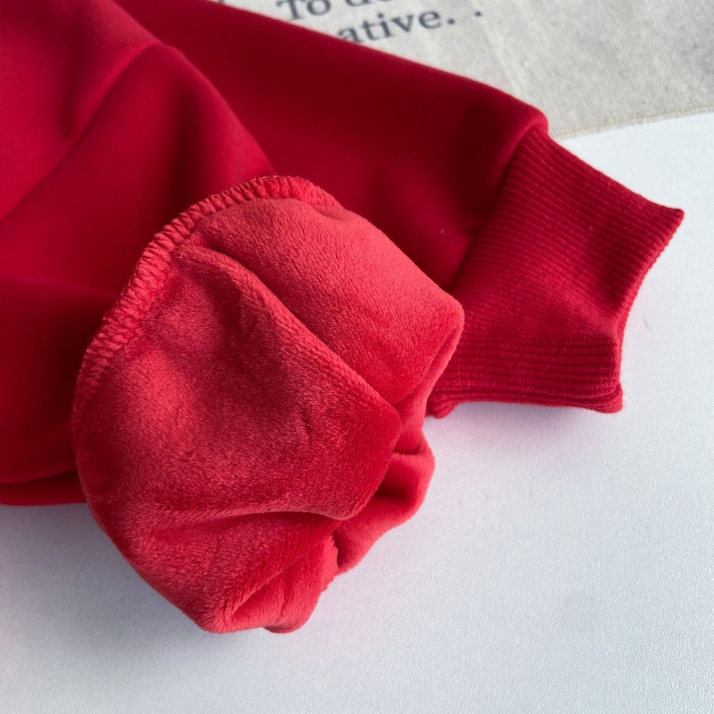 Áo Nỉ Lót Lông Cừu Thời Trang Thu Đông Cho Bé Trai