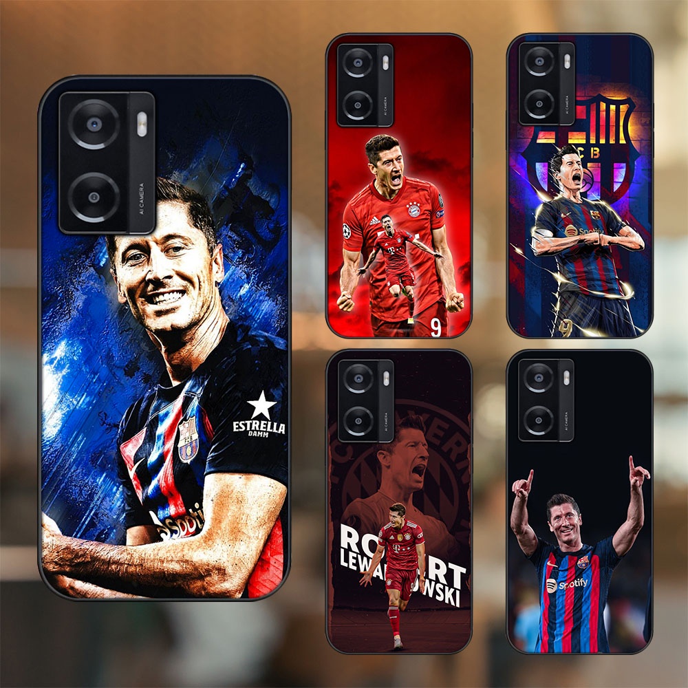 Ốp lưng Oppo A57 4G viền đen in hình Lewandowski Barcelona Bayern Munich