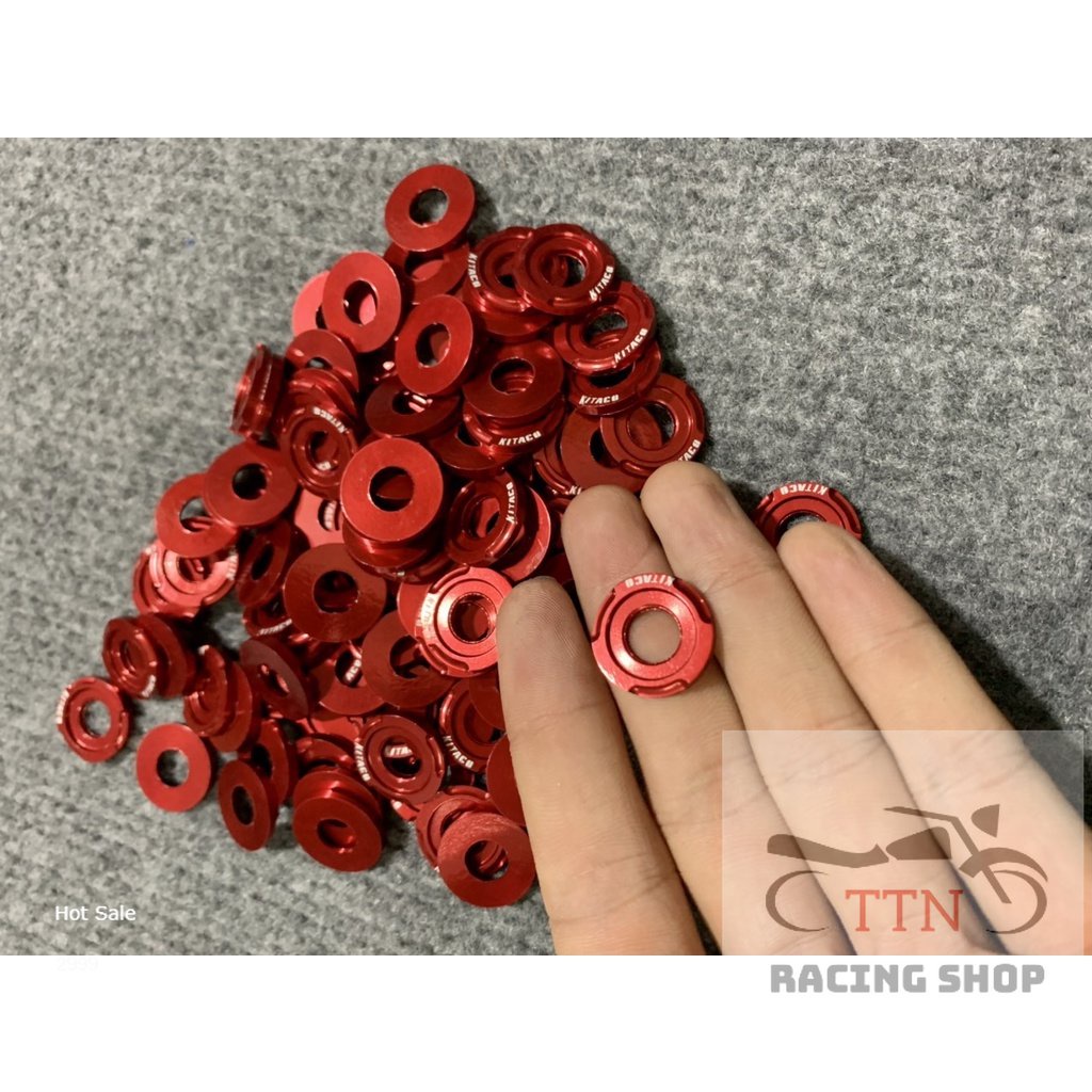 Long Đền gắn Dàn Áo xe máy Nhôm Kitaco màu Đỏ 6li và 8li, 10li Siêu Rẻ Đẹp