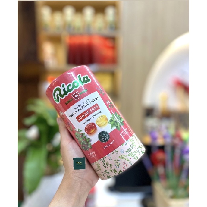 KẸO NGẬM THẢO MỘC RICOLA CRANBERRY AND LEMON(HỘP)