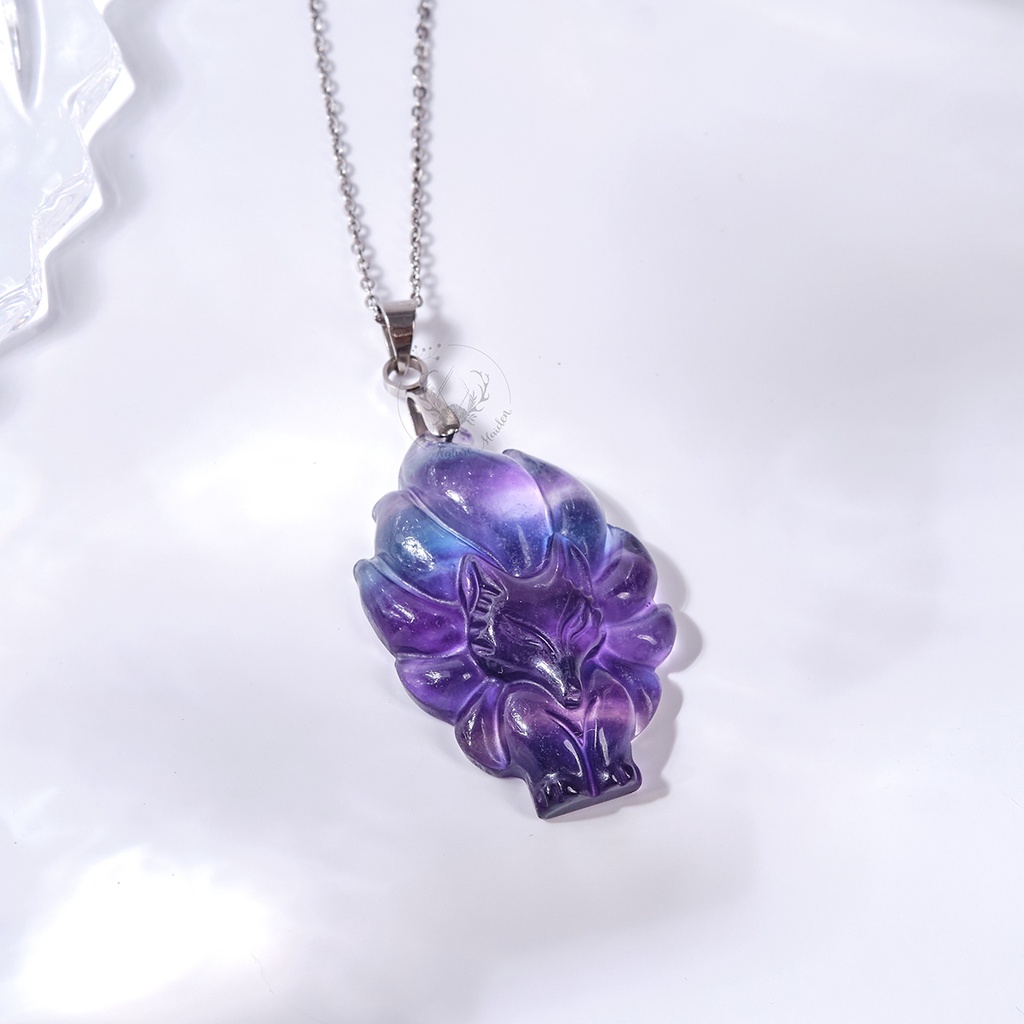 Mặt Đá Hồ Ly Đá Fluorite Đa Sắc Thiên Nhiên
