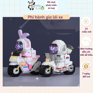 Mô hình lắp ráp xe phi hành gia phát sáng lắp ráp 3d phi hành gia đèn led Đồ chơi lắp ráp xếp hình NGIỀN Store 16cm