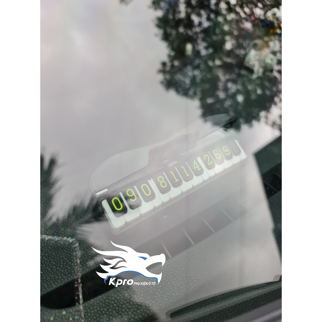 Bảng số điện thoại Đàn Piano để taplo ô tô khi đỗ xe - Hàng Kpro chất lượng cao