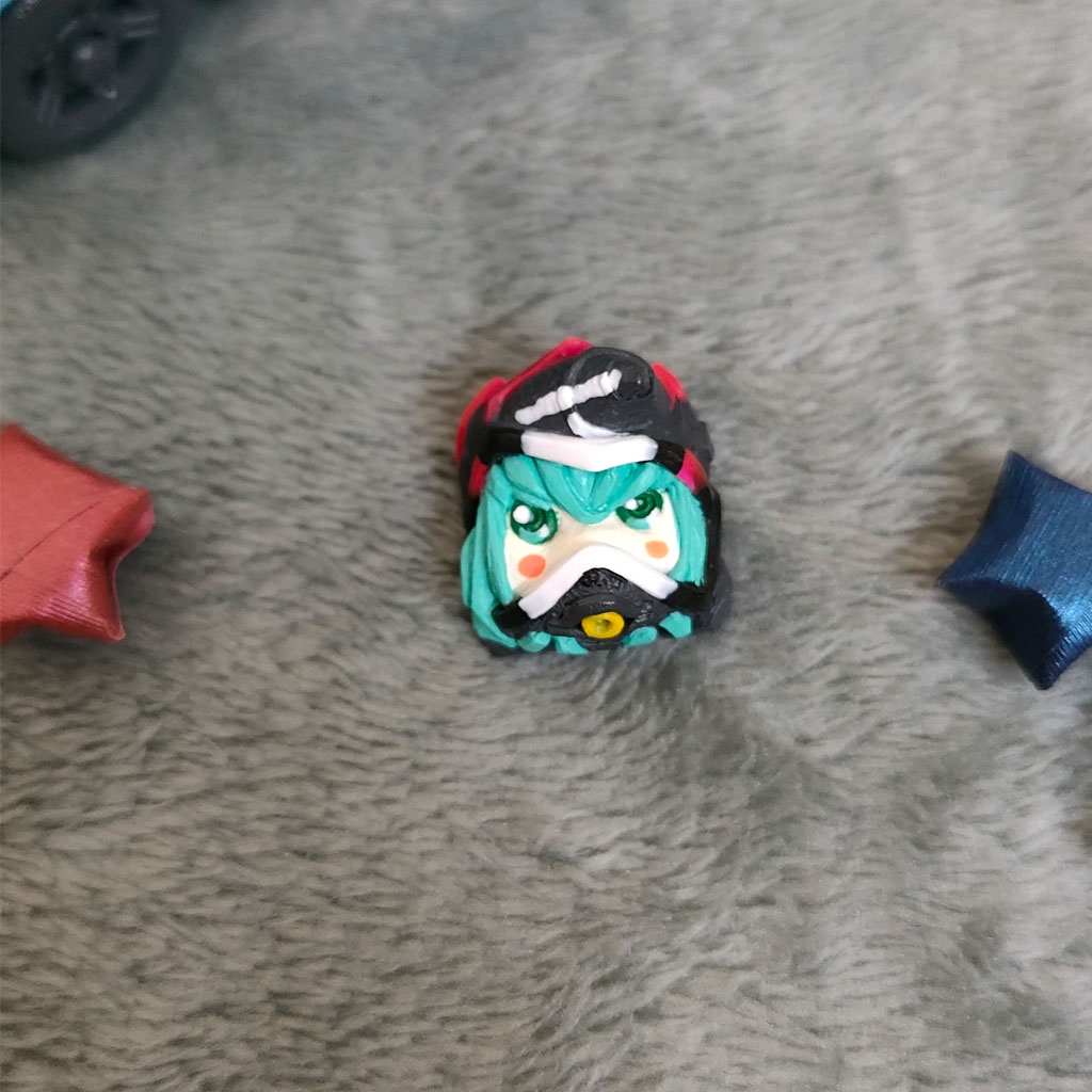 Nút bàn phím cơ artisan keycap Dark Magic màu xanh mint