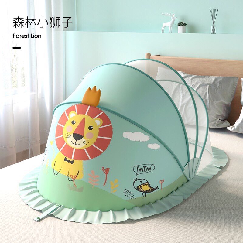 Màn chụp tự bung gấp gọn cho bé, Mùng chụp Kiluta chống muỗi cho bé sơ sinh, bé lớn an toàn tuyệt đối