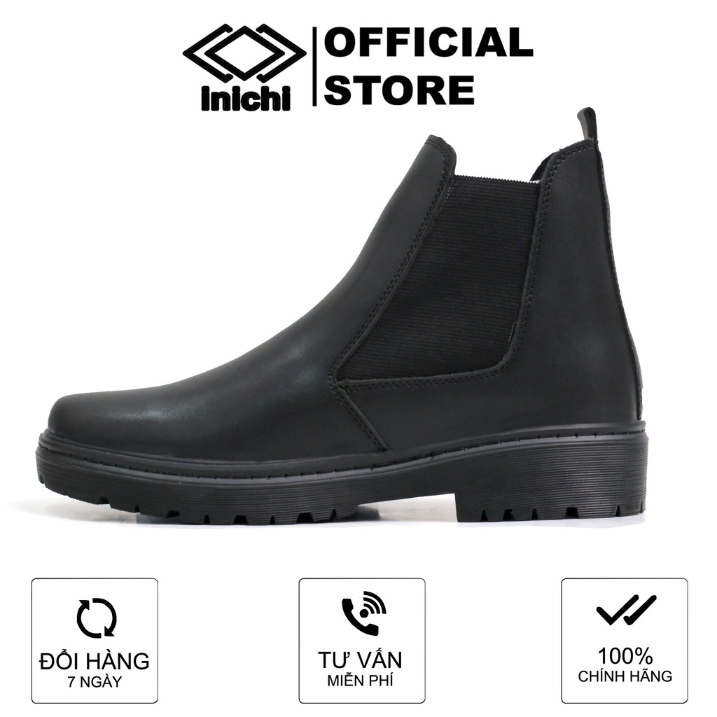 Chelsea Boots da nam thời trang INICHI G1107 da lì chống nhăn, đế cao thời trang