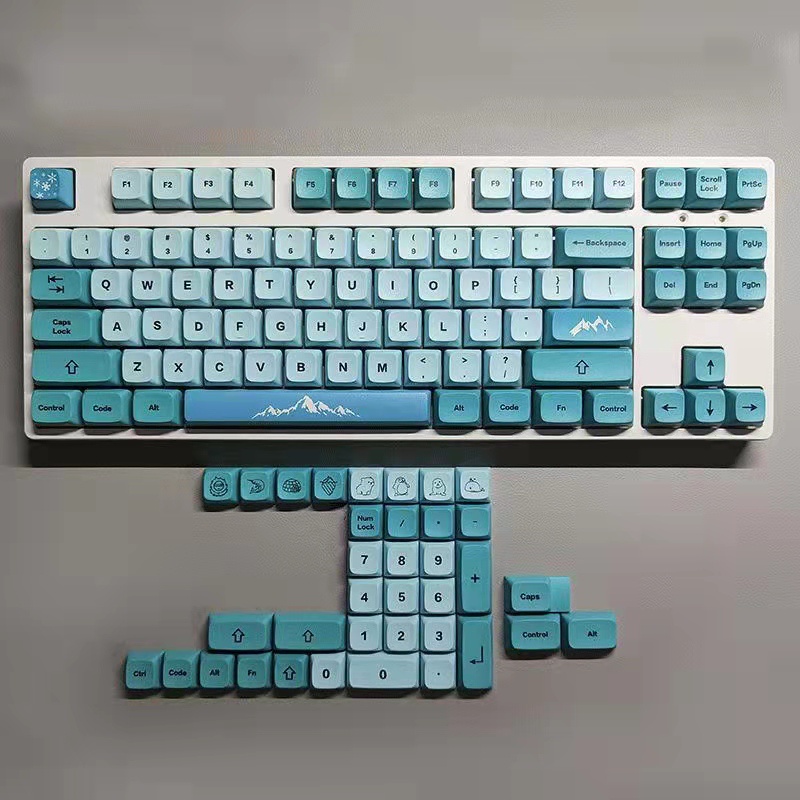 Bộ Phím Rời PBT XDA Sublimation GM Iceberg Cho Bàn Phím Cơ