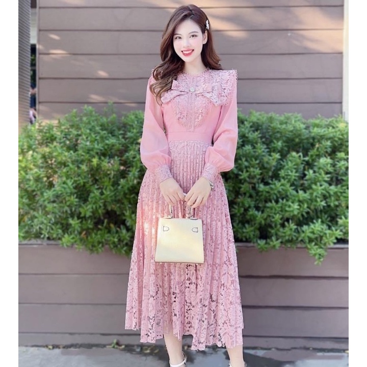 Váy dự tiệc thiết kế vải ren tơ cao cấp siêu sang Tahe V176 V177