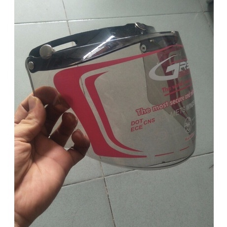 Kính rời cả mặt gắn mũ 3/4 nủa đầu 1/2 mũ nón bảo hiểm các loại E dạng thẳng
