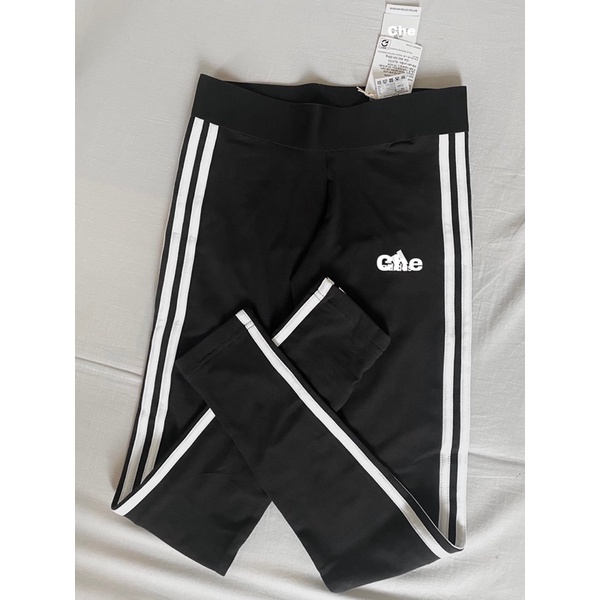 quần legging ba sọc nữ màu đen