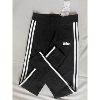 quần legging ba sọc nữ màu đen