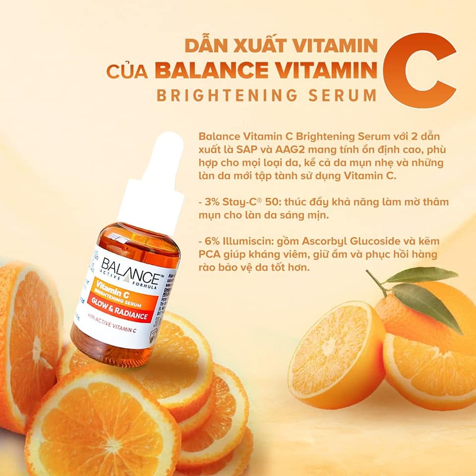 Serum Sáng Da, Mờ Thâm Balance Active Formula Vitamin C Brightening 30ml / 60ml