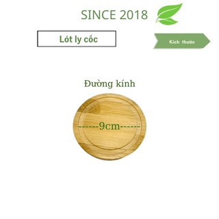 Đế lót ly ( cốc) gỗ tre