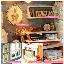 Đồ Chơi Thủ Công Lắp Ráp Nhà Gỗ Búp Bê Tí Hon DIY : Căn Nhà Nhỏ Z007,Z008,Z009 Dễ Thương