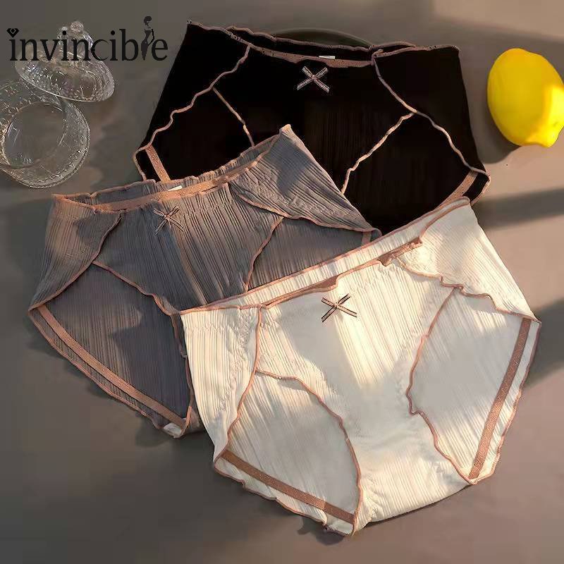 Quần Lót Cotton Mềm Mại Thoáng Khí Lưng Vừa Đính Nơ Ngọt Ngào Cho Nữ