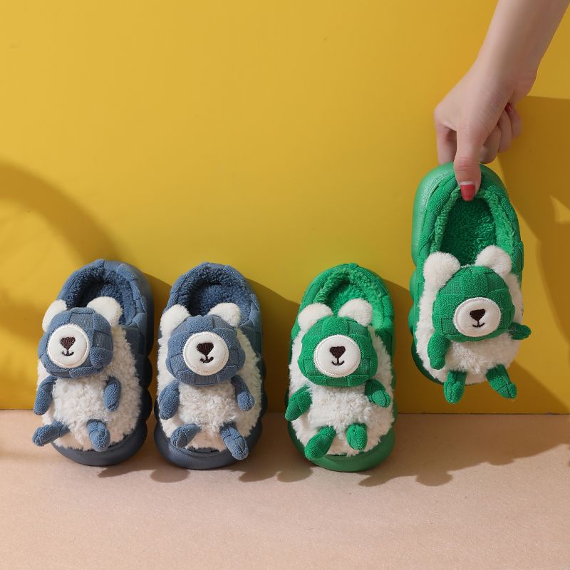 Dép Cotton Chống Trượt Chống Lạnh Siêu Dễ Thương Cho Bé Trai Và Gái